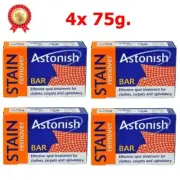 4x Astonish AB Stain Remover Bar Clothes Carpet Upholstery Pre Laundry Fabric 75
