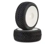 Matrix Tires MTXGLBLASS Blackhole 1/8 Pre-Mounted Buggy Tires (White) (2) (Super
