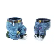 Resin Jeans Flower Succulents Planter Pots Small Container for Garden Decors