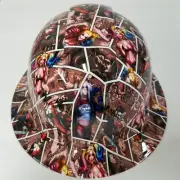 FULL BRIM Hard Hat custom hydro dipped , NEW Harley Quinn comic book Joker