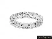4.50Ct Princess Prong Diamond Eternity Wedding Band Ring 14k White Gold GH I1