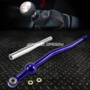 DUAL BEND T6061 MT BLUE SHORT THROW SHIFTER+CHROME 3.5" EXTENSION FOR EK EG DC (for: Honda)