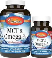 Carlson Labs MCT Omega-3 120 30 Free Soft Gels