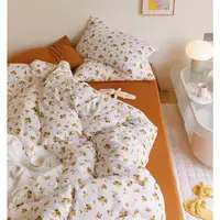 在飛比找蝦皮購物優惠-Little Bed小床-雙層紗布全棉雙人床組 小黃花 in