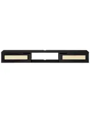 Walker Edison Modern Rattan-Door Floating TV Stand For TVs Up To 80in