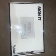 18th Wooden 3D Signature Sign It White Block with Black Pen