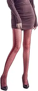 [Oxtxuzdm] Lace Eyelash Tights for Women High Waist Pantyhose Patterned Tights Control Top Tights Thigh High Stockings Hosiery