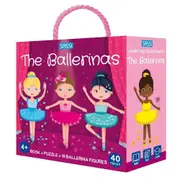 40pc Sassi Junior Learn Colours Ballerina 3D Puzzle & Book Game Set Kids 4y+