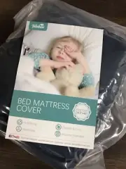 Biloban Bed Mattress Cot Cover, Child Travel Cot Padded Cover Navy Blue NEW