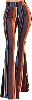 [Vivicastle] Women's Boho Solid Hippie Wide Leg Flared Bell Bottom Pants