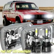 For Toyota Pickup Truck Nissan Hardbody D21 7x6"inch LED Headlights Hi-Lo