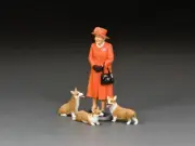 TR016 The Queen & Her Corgis (Tangerine Orange) by King & Country