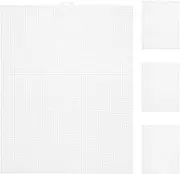 GAXIRE 4pcs Plastic Mesh for Embroidery and DIY Crafts Durable Grid Canvas for Weaving Cross Stitch and Home Decor Projects