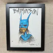 Alex Pardee Batmanson Orignial Art Signed 8x10 Gallery1988 Batman Manson Cult
