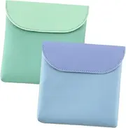 HAPINARY 2pcs Adorable Period Bag Reusable PU Sanitary Napkin Storage Pouch for Nursing Pads Convenient Design for Easy Access Present for Friends and Loved Ones