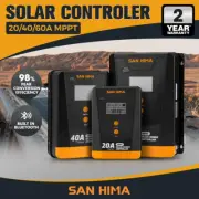 San Hima MPPT Solar Charge Controller 12V 24V Inbulit Bluetooth LCD Display
