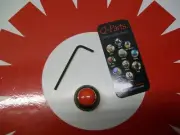 Q-PARTS RINGO KNOB - ACRYLIC RED ON PEARL BLACK - #KBR-0536
