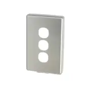 Clipsal C2033C-BA - 3 Gang Brushed Aluminium cover (Classic Series)