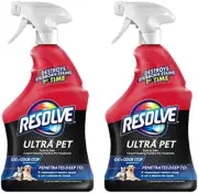 Resolve Ultra Pet Odor and Stain Remover Spray, Carpet Cleaner, 32Oz (Pack of 2)