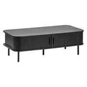 Cooper & Co. Haven Sliding Door 120cm Coffee Table Black