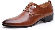 [Gaorui] Men's Pointed Toe Business Dress Formal Leather Shoes Flat Oxfords Loafers Slip On