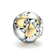 Silver plating Luminous Heart Charms Beads Fit Charm Bracelet Valentine Day Gift