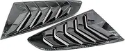 YJVVWQVF Car Rear Window Louver Compatible for Mustang 2015 2016 2017 2018 2019 2020 Shutter Cover Side Vent Trim Sticker Scoop Accessories(Gloss Black)