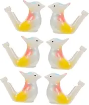 UPKOCH 6Pcs Bird Shaped Ceramic Whistles for Fun Water Whistles for Interactive Play Develops Attention and Communication Skills Random Color
