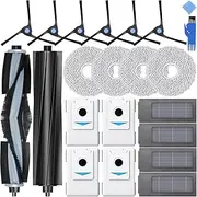 [EATBALE] X2 Omni Replacement Accessories Parts for Ecovacs Deebot X2 DEX86 X2 Omni X2 Pro Robot Vacuum Cleaner, 2 Main Roller Brushes, 6 Side Brushes, 4 HEPA Filters, 4 Mop Pads, 4 Dust Bags (20 Pack)