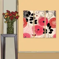 在飛比找momo購物網優惠-【24mama 掛畫】三聯式 油畫布 動物 藝術 植物 優雅
