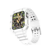 Nevenka Sport Rugged Watchbands with Bumper Case Compatible for Apple Watch-All White
