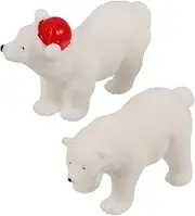 Milisten Mini Resin Bear Figurines Cute Winter Christmas Ornaments for Home Decor Charming Desk Accessories for Offices and Bedrooms Family Figure Decorations