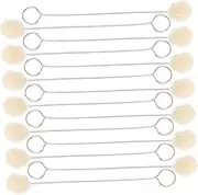 Alipis 50pcs Long Handle Wool Daubers Metal Handle Wool Balls Brush for Dyeing Staining for Projects Versatile Applicator for Crafting