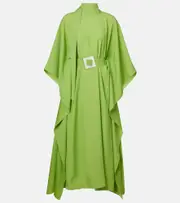 [Taller Marmo] Taller Marmo La Luna crêpe cady kaftan One Size green