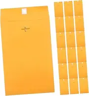 ROMISBABA 100pcs Kraft Paper Envelopes Clasp Letter Size Gummed Mailing Envelopes for Home Office Business