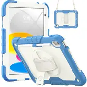 MCC Shockproof iPad (A16) 11" 2025 Strap Rugged Colourful Case Cover Apple 11th Gen inch [Blue+Beige]