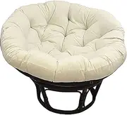 Round Saucer Chair Cushion,Outdoor Waterproof Egg Chair Cushion,Hanging Rattan Swivel Chair CushionPet Floor Meditation Cushion, Without Chair,Brown (Color : Beige, Size : 80x80cm)