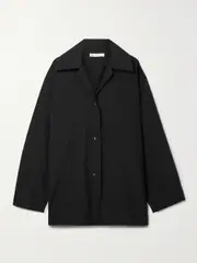 [The Row] The Row - Rigel Wool Shirt - Black - small small Black