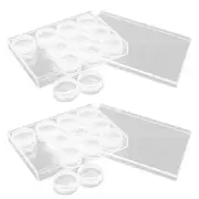 24pcs Cosmetic Jar With 10g Clear Case With Snap Lids, Travel Storage Cosmetic Samples For