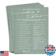 Bridal Shower Games Cards, Wedding Traditions Why Do We Do That, 25 Game Card