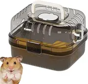 Hamster Carrier,Small Animal Carrier - Portable Outdoor Lightweight Ventilated with Running Wheel Bag for Outing Traveling Car Outside Visit Transport