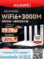 SNOWBELLE優選 華為WIFI6路由器家用高速千兆端口AX2PRO雙頻大戶型全屋無線WIFI覆蓋AX3千兆路由器家用 穿墻王3000M官方正品