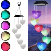 LED Color Changing Lights Solar Power Wind Chimes Light Yard Garden Hanging Lamp