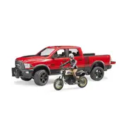 Bruder Licensed 1:16 Scale RAM 2500 Power Wagon With Scrambler Ducati Desert Sled