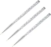 OATIPHO 3pcs Nail Art Brush Set Fine Tip Marbling Handle Nail Drawing Pens for Professional Personal Manicure Tools for Dotting