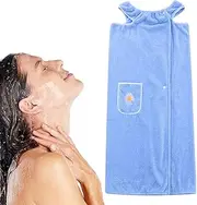 [Bsbkoj] Bath Wraps Women After Shower, Shower Bath Body Dress, 35.43 x 53.15 inches, Lightweight Quick-Dry Bathrobe, Soft Absorbent Towel Wrap, Adjustable Spa Wear for Home, Gym, Travel