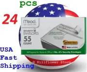 24 X Mead 75030 5/8 X 6.5 #6 55 piece/box white envelope with free trk#