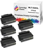5-Pack Compatible Toner Cartridge for Samsung MLT-D203L MLTD203L SU899A (5,000 Pages) for Samsung SLM3820 SLM3820DW SLM3820ND SLM3870 SLM3870FW SLM4020 SLM4020ND SLM4070