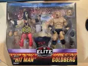 WWE Elite 2 Pack Bret "Hit Man" Hart & Goldberg -NIB -Extra Sunglasses