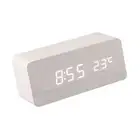 J Digital Wooden Alarm Clock Electronic LED Time Display For Bedroom 10W Wir 1